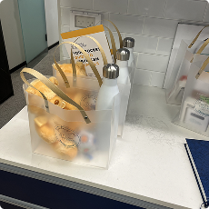 Zevy Weingarten visits a patient in Hadassa Hospital