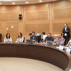 Chaim V'Chessed representatives present at a Knesset hearing 2024